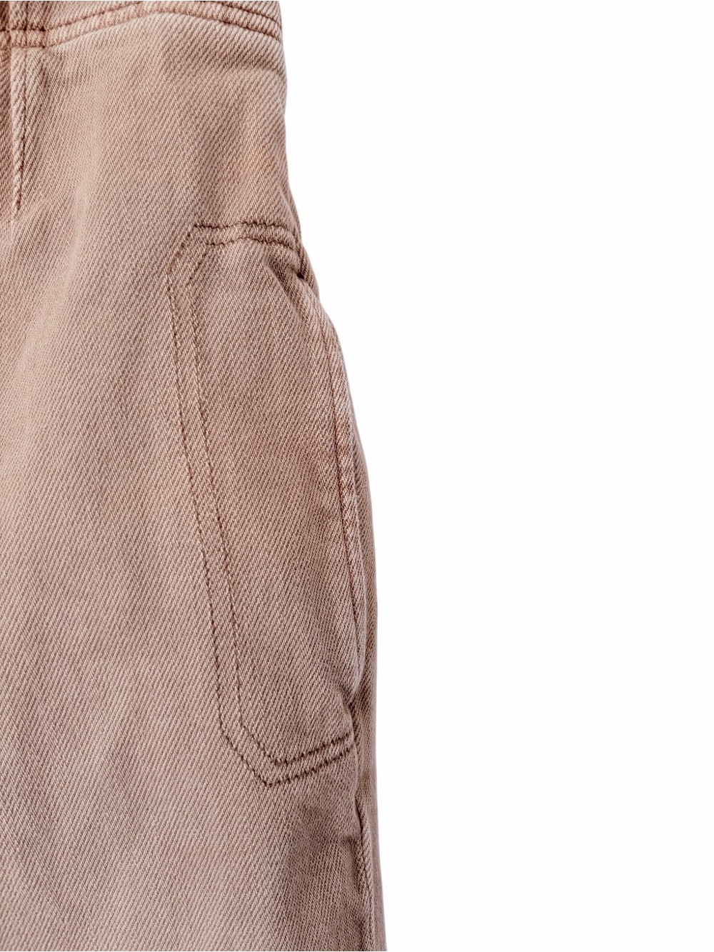Free People We The Free Oska Relaxed Fit Jeans size 28 Tan Button Front - Picture 4 of 9